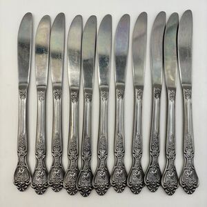Set Of 11 Vintage 1847 Roger Bros Silver-plate Dinner Knives Normandy Pattern
